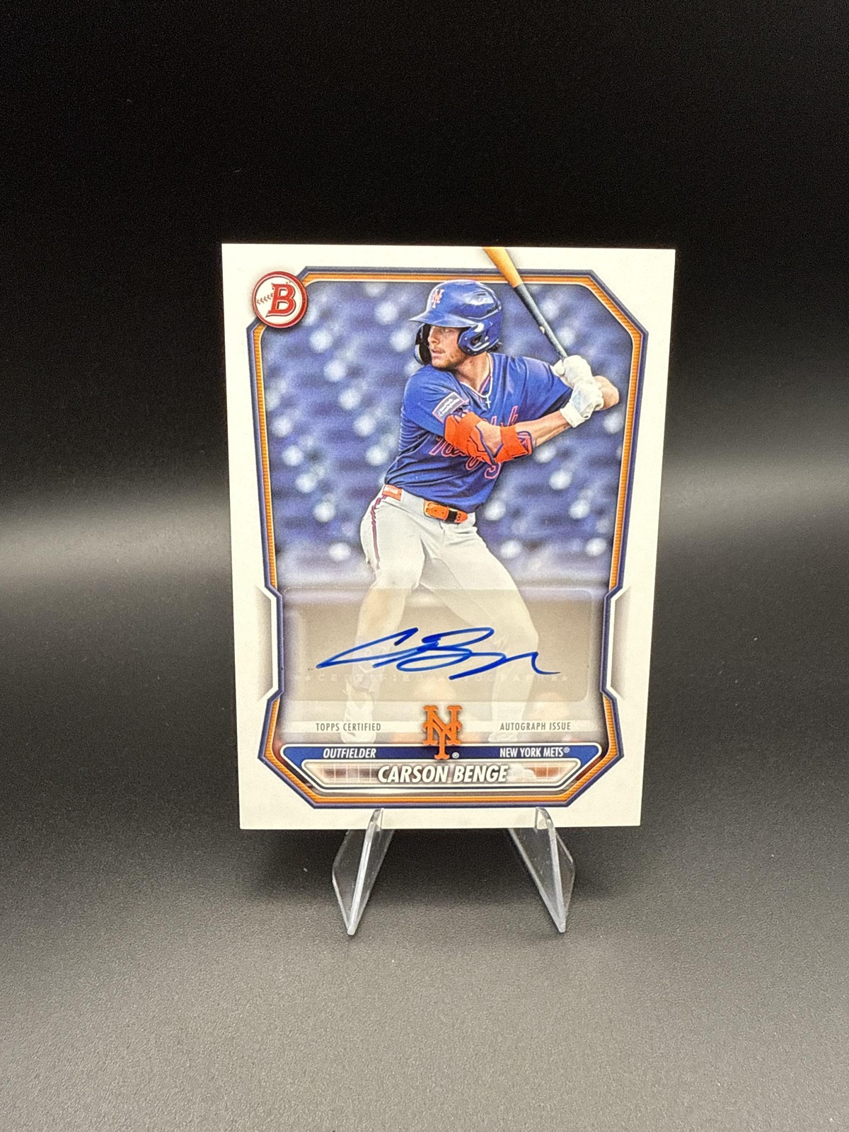 Carson Benge AUTO 2026 Bowman Prospect Autographs New York Mets