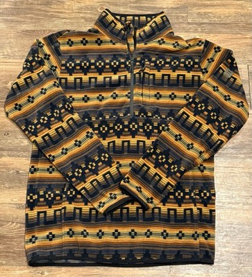BILLABONG A/DIV Men's Large Aztec BOUNDARY Half-Zip Mock Neck Pullover