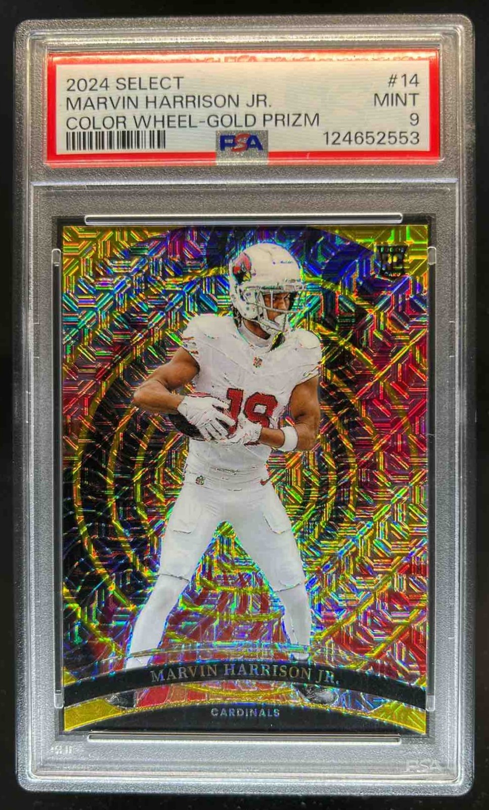 Marvin Harrison Jr. Panini Select Color Wheel #14 Gold Prizm