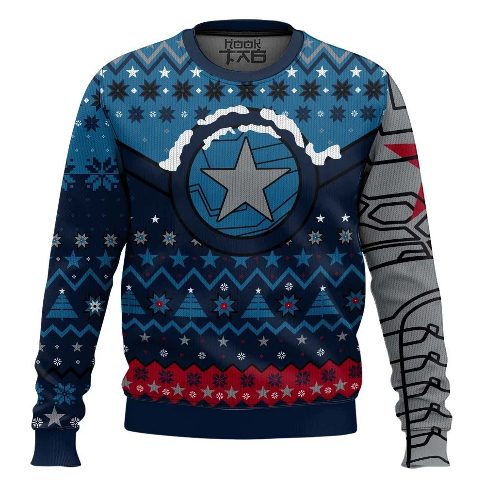 Star Of BUCKYY Bn Winter Winter Soldier Ugly Christmas Sweater