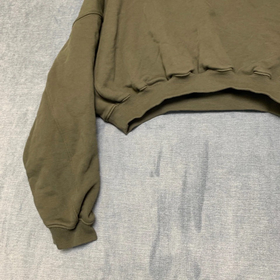 Sudadera Oner Active Mujer Grande Oliva Todo el Día Ligera Gran Tamaño Cuello en V Foto 3 de 4