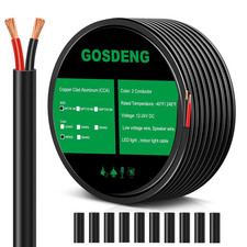 18 Gauge Wire 2 Conductor Electrical Wire, 18 AWG Stranded PVC Cord, 12V Low Vol