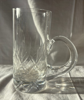 5 Clear Cut Glass Tankard Diamond Patterns (Small)