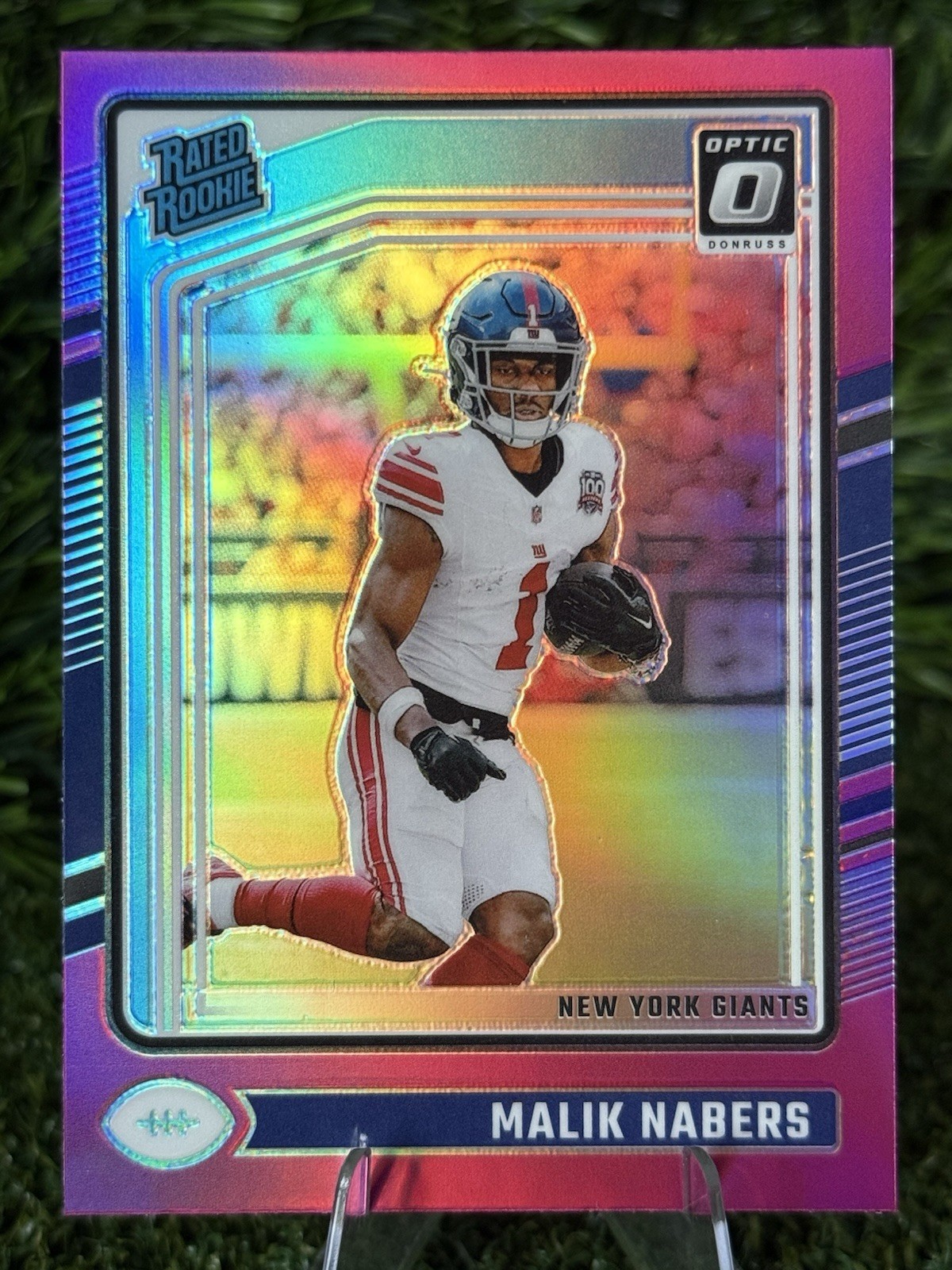 MALIK NABERS 2024 PANINI DONRUSS OPTIC PINK RATED ROOKIE #271 NEW YORK GIANTS