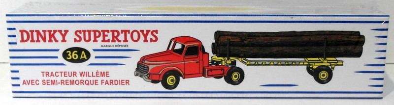 Dinky Supertoys Ref 36A Tracteur Willème et remorque Fardier TBE avec boîte d'origine - Collection