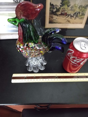 ๐๐๐ RARE & EXQUISITE Vintage Murano Millefiori Art Glass Rooster Figurine ๐ - Picture 4 of 23