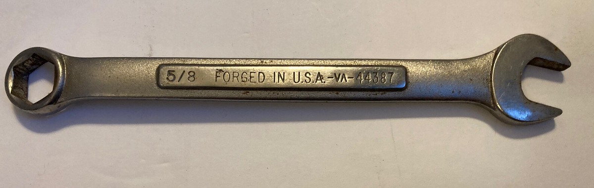 Lot 6 Vtg Craftsman USA VV Forged Combination Wrenches 8 9