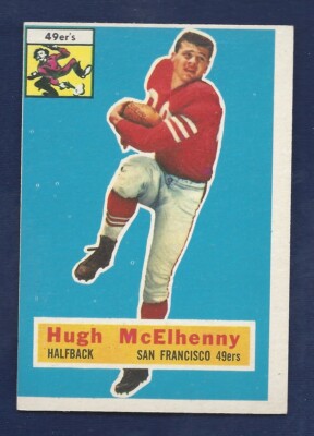 RAZOR SHARP PACK FRESH 1956 TOPPS FOOTBALL #50 HUGH MCELHENNY  .99 SHIP M338