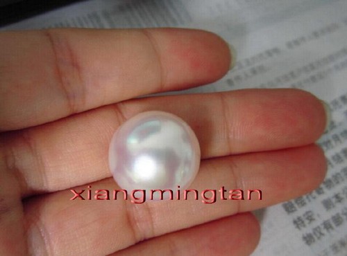 Australia Top REAL perfect round WHITE 12-13MM LOOSE SOUTH SEA PEARL * pendant - Picture 3 of 5