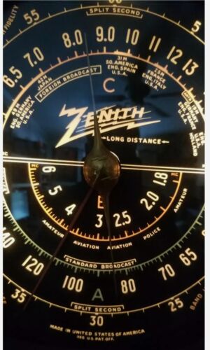 RARE 1930's Zenith Black Dial Model Tombstone Radio - All Original - Working - Picture 6 of 7