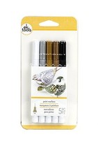 Ek Tools Paint Markers   Metallic, Fine Point - 5pk