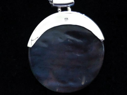 HAWAIIAN STERLING SILVER ABALONE MOP PAUA SHELL NECKLACE ITALIAN ROPE 20" CHAIN! - Picture 6 of 6