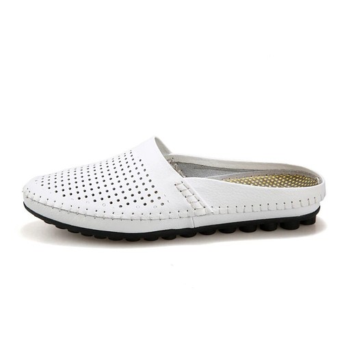Men's Mesh Comfortable Breathable Half Casual Shoes Slippers Loafers Moccasins - Picture 20 of 21