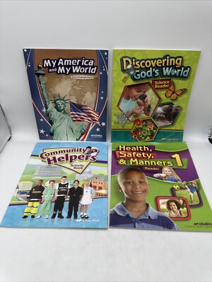 Abeka Student Set 1st Grade-Discovering Science, Health, History & Community NEW