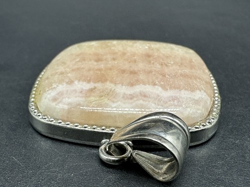 Sterling Silber Rhodonit Edelstein rosa Naturstein Anhänger - Bild 7 von 9