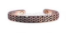 Solid Copper High Power Magnetic Bangle Bracelet Cuff - BG31C