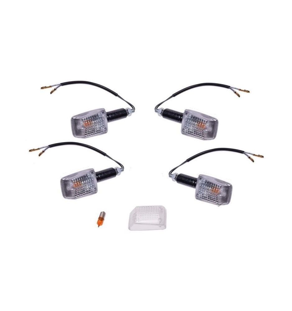 Kit clignotants moto universels carbone pour signalisation routière sécurisée de deux-roues