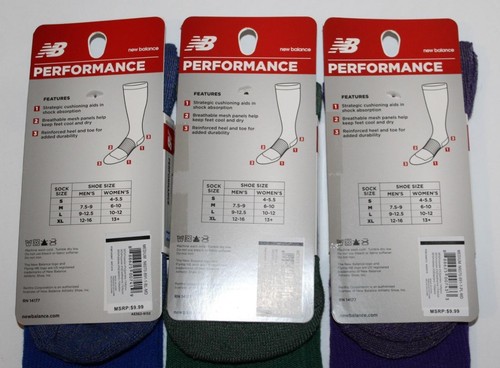 3x New Balance PERFORMANCE All Sport Stability Fit Support Over Calf Socks *6F - Picture 5 of 5