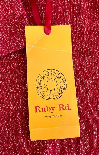 Ruby Rd. Red Sparkle Sweater. 2Fer. Beaded. Size Medium. NWT - Picture 9 of 10