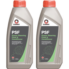 COMMA PSF Power Steering Fluid & Conditioner ATF Seals Stop Leaks 1 Litre x2
