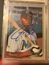CHIP AMBRES AUTOGRAPHED SIGNED 1999 TOPPS TRADED CHROME CARD
