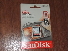 New - OEM Genuine SanDisk 8GB Ultra SDHC I Memory Card - Class 10 - 30 MB/s
