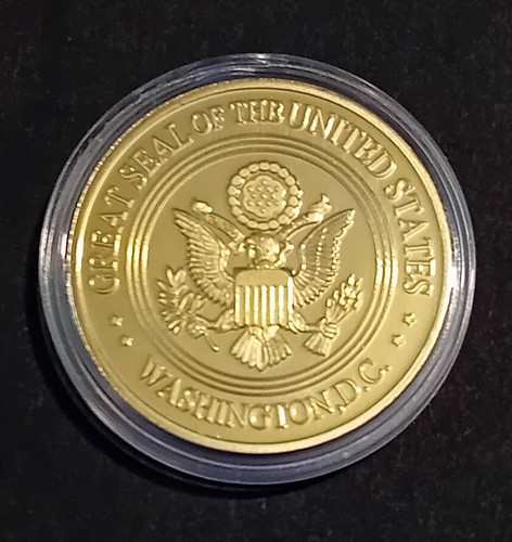 Old Enamel USA United States of America Medallion - Freedom Grateful Thank You - Picture 2 of 2