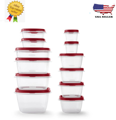 Rubbermaid EasyFindLids 24-Piece Food Storage Set   Versatile & Organized, Red