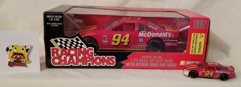 Racing Champions 1997 Premier Edition Die Cast Bank - Bill Elliott - 3 items
