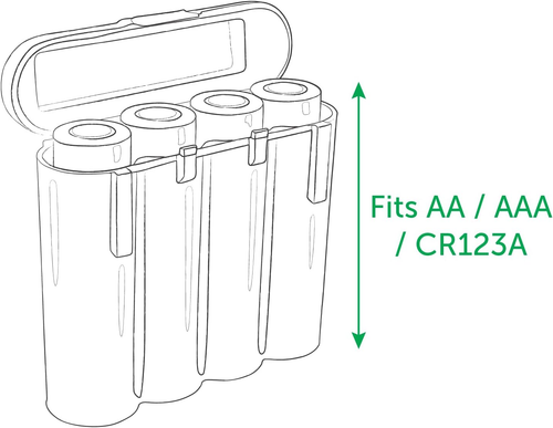 3 Pack AA/AAA / CR123A Black Battery Holder Storage Cases - Picture 9 of 12