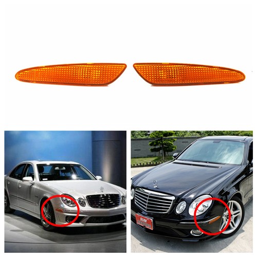 Right&Left Side Marker In Bumper Turn Signal Light For Mercedes-Benz W211 03-06 - Foto 2 di 5