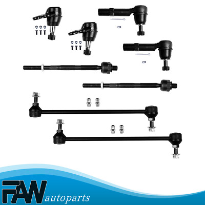 Fits Chevrolet Traverse GMC Acadia Tie Rod Sway Bar End Link Ball Joint 8Pieces