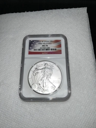 2012 W Silver Eagle Dollar MS70 First Releases NGC Certified