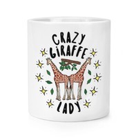 VerrüCkte Giraffe Damen Stars Makeup Pinsel Bleistift Topf Lustig Spass Tier Zoo