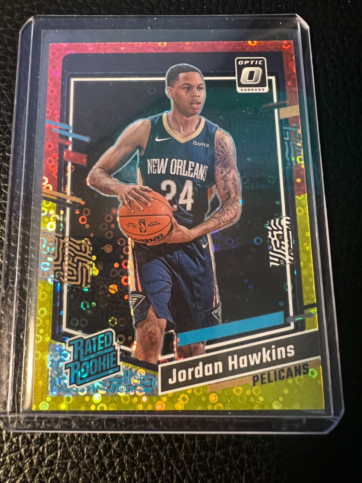 Jordan Hawkins 2023-24 Panini Optic Rated Rookie Red Yellow Fast Break Prizm  /7