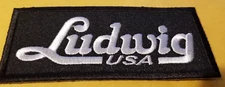 LUDWIG Drums Embroidered Patch approx 1.75 x 4"