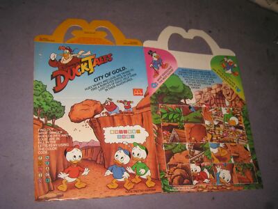 6 McDonald Happy Meal Box New 87 Walt Disney Duck Tales Huey Dewey Louie  51n6 *