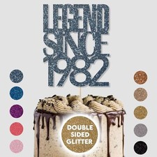 Personalised Birthday Cake Topper Legend Since Any Year Glitter Cake Decor