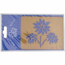 Embossing Queen Flower 6 Brass Stencil, 4.5" x 3.5", NEW
