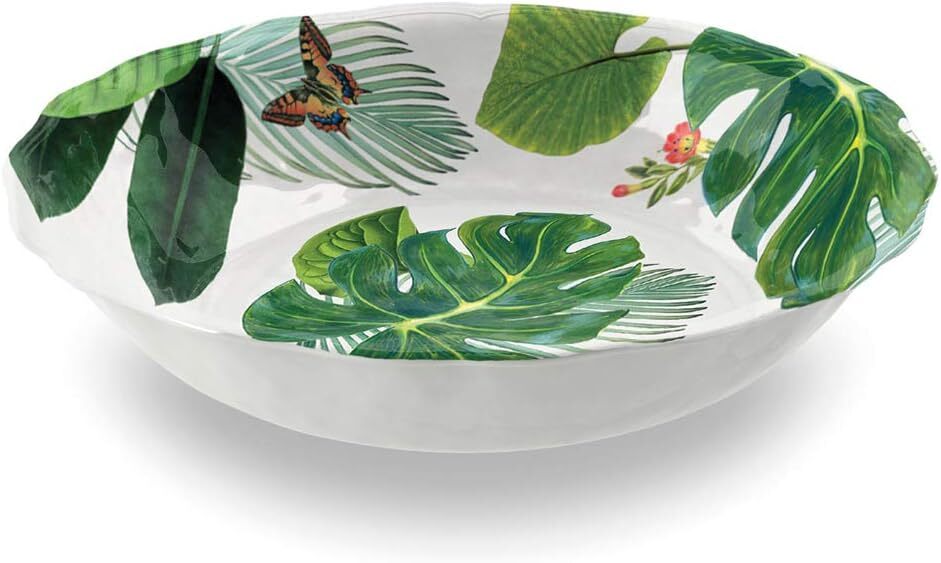Amazon Floral Large Heavy Weight Melamine Serve Bowl 35cm Serving Dish