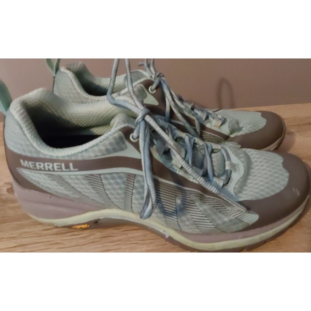 Scarpe da ginnastica donna Merrell Vibram verde acqua e grigio J98286 taglia 7