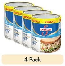 (4 Pack) (2 Pack) Swanson White Premium Chunk Canned Chicken Breast 12.5 Oz Can