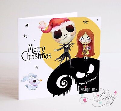 ANY NAME /& AGE JACK NIGHTMARE BEFORE CHRISTMAS - BIRTHDAY CARD PERSONALISED