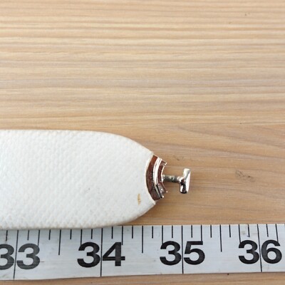 VINTAGE Lizard Leather Belt White JUDITH LEIBER Swarovski  display picture 3