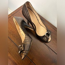 GIUSEPPE ZANOTTI Made in Italy High Heel Snakeskin Leather Kz073 Shoes 37