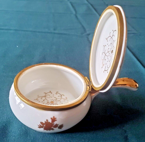 Vintage Andrea Sadek 1960's Porcelain and Brass Silent Butler With Gold Trim - Picture 6 of 10
