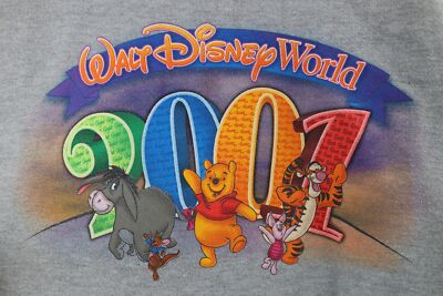 Vintage Y2K 2001 Disney Mens XL Spell Out Walt Disney World