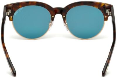 TOM FORD Henri 02 TF598 52MM Round Cat Eye Sunglasses Tom Ford Henri-02 TF 598 52d Dark Tortoise Grey Polarized  main image 3