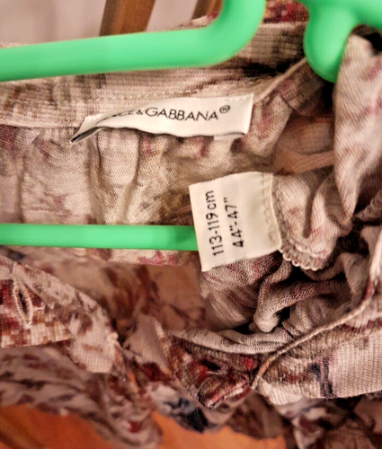 Camisa Dolce & Gabbana niñas talla 6 estampada abotonada - Imagen 5 de 9