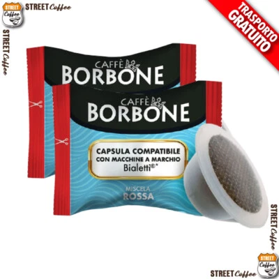 100 200 300 a 1000 Capsule Caffè Borbone Compatibile Bialetti* Miscela Rossa Red
